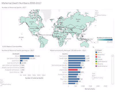Maternal Death Numbers 2000–2017