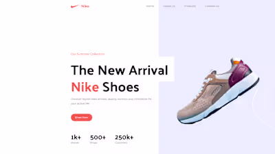 Landing page UI/UX