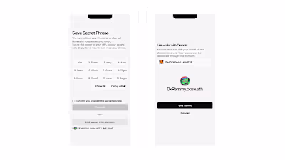 On-Chain Domain Name Seed Phrase Management