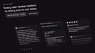 testimonials section