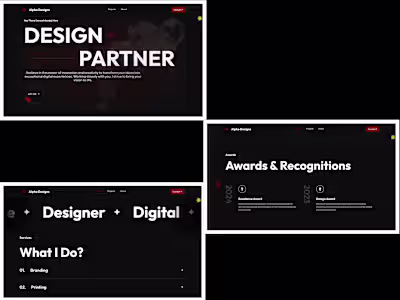 Portfolio Website Development for Alpha Designs
