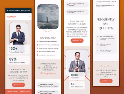 Coaching Responsive Web - Framer Template