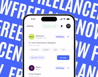 Freelance Now – Job Matching App for Freelancers