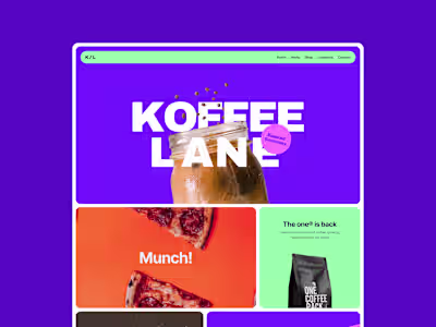 Klane - Coffee Shop Framer Website