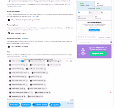 YouTube video SEO