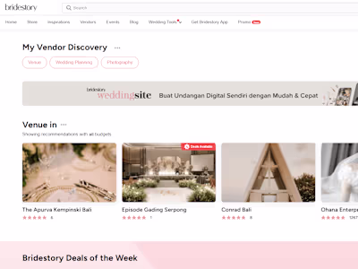 Bridestory: The Most Complete Wedding Vendor and Package