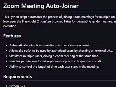 Automates the process of joining Zoom meetings