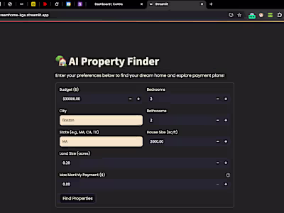 DreamHome AI Property Recommendation Tool