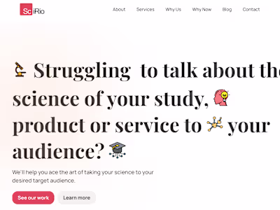 Scirio Framer Website