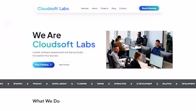 Cloudsoft Labs — Corporate Website Redesign