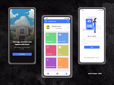 Hostel Management App | UX case study