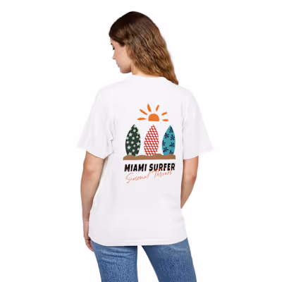 Miami Surfer Summer T-Shirt Design
