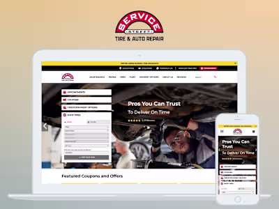 Service Street Car Mechanic Website UX/UI Design