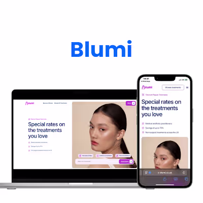 Blumi connects users with medical aesthetic practitioners to...