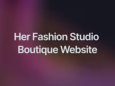 Her Fashion Studio - Boutique Website