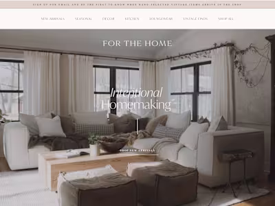 Website Copy: For The Home Shop