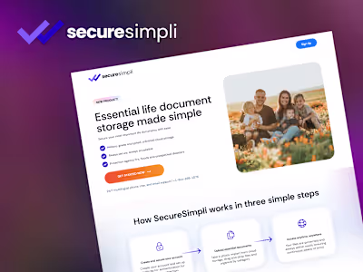 Secure Document Storage Platform Design for SecureSimpli