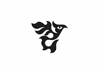 Phoenix mythical fire bird logo tells the story of a majesti...