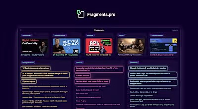 Fragments - Design/Art/Tech News Portal