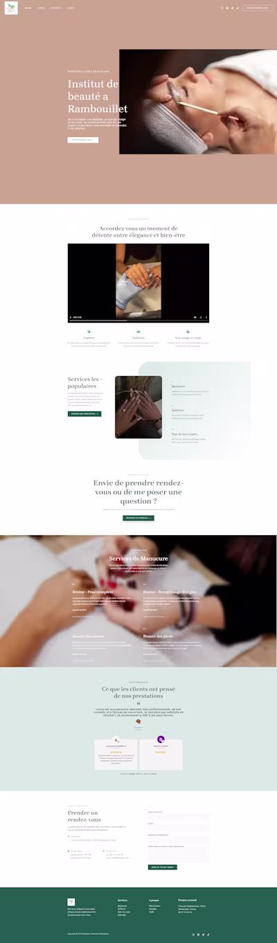 Beauty saloon webdesign