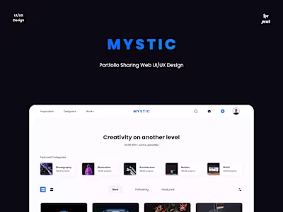 Mystic - Portfolio website UI/UX