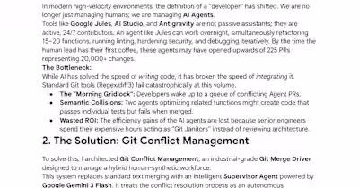 Git Conflict Management System for AI-Human Integration