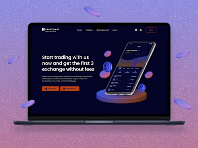 Kriptomat | Crypto SAAS redesign website