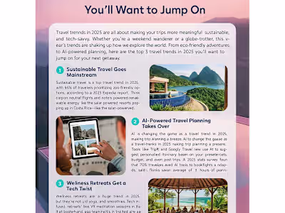 SEO Blog with Visual Design – Travel Trends 2025