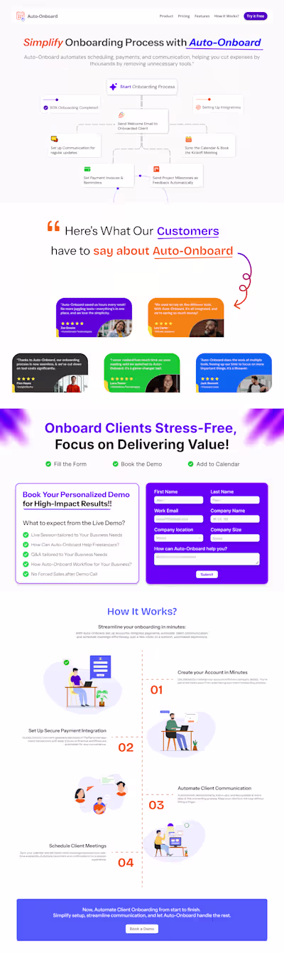 Website Design: Auto-Onboard