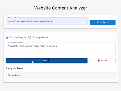 Web Scraper AI Analyzer