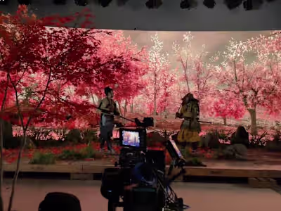 BTS for THRONE inc LED movie sets