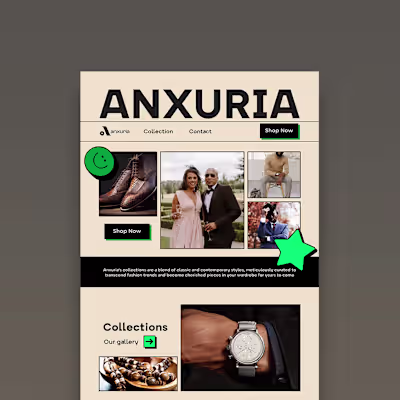 Anxuria Fashion website