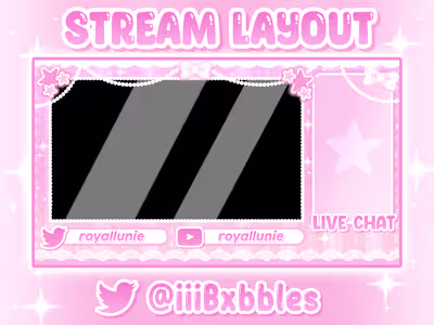🌸 Cute Pink Stream Layout 💕