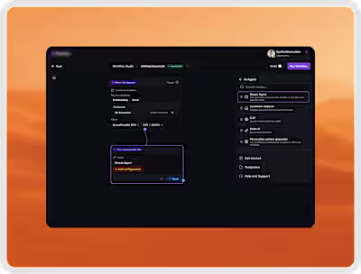 No-Code Workflow Automation with LLM Agents for Statisfy