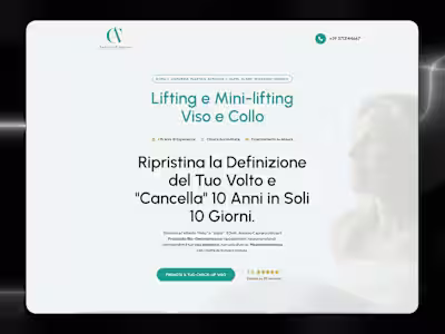 Plastic Surgery Specialist Landing Page Design