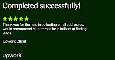 Successful Lead Generation Project on Upwork