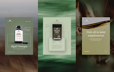 Social Media Graphics for Organic Dog Supplement Company