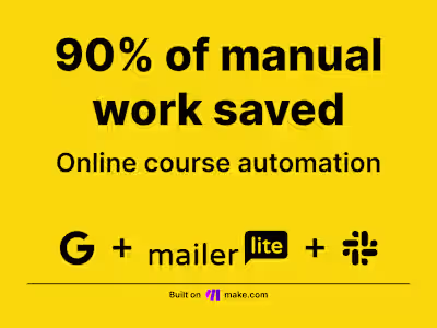 Online Course Automation system [Make, Google Sheet ...]