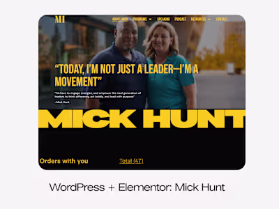 Mick Hunt / WordPress + Elementor PRO