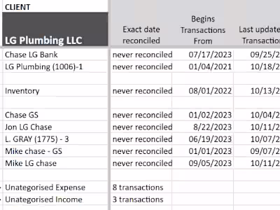 Quick books help for construction company's