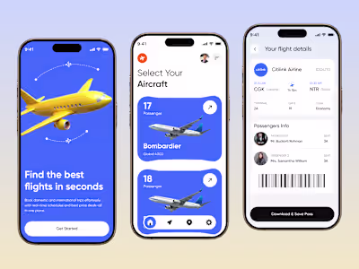 AI Flight Booking Mobile App Design