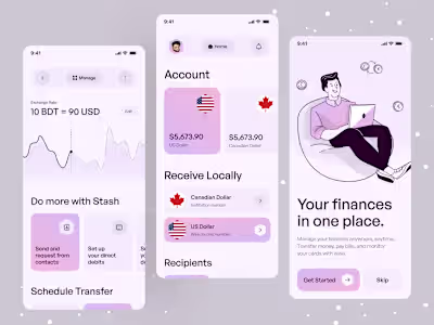Money Management App UI In this money management app, users ...