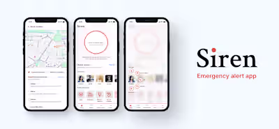 Siren - Emergency app design