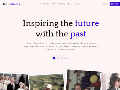 Our Tribute (QR Generated Memory To The Deceased Person)