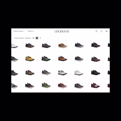 Luxury shopping, reimagined. This hero section removes the u...