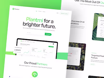 Plantmi - Plantation Platform Saas Landing Page UI UX Design