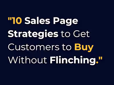 Sales/Landing Page Copy & Design.