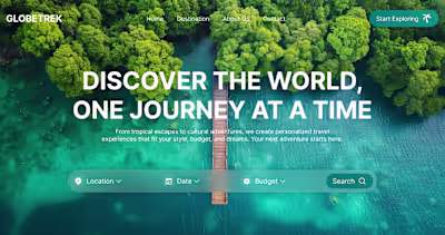 GlobeTrek Travel Agency Website Design