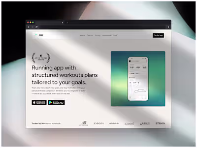 Runix - Mobile app landing page | Framer template