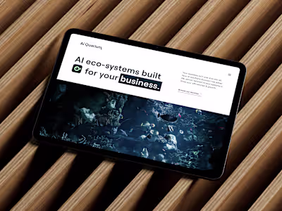 Website Design, Website UI/UX - Quarium AI